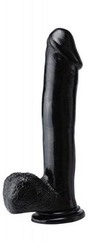 Basix Rubber 12 Inch Dong With Suction Cup Black by Pipedream Products