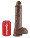 10 Inches C*ck Balls - Brown by Pipedream Products