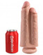 Pipedream King Cock 9 inches Two Cocks One Hole Beige - Product SKU PD555121