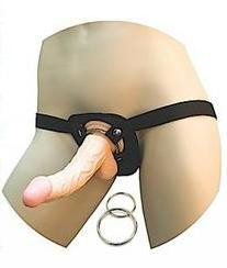 All American Whoppers 8 inches Dong & Universal Harness Beige by NassToys