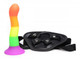 Strap U Proud Rainbow Silicone Dildo W/ Harness Best Sex Toy