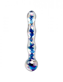 Icicles No 8 Clear Blue Glass Massager Sex Toy