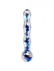 Icicles No 8 Clear Blue Glass Massager by Pipedream Products