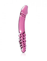Icicles No 57 Glass Double Dildo Pink by Pipedream Products