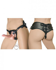 All American Whoppers 5 inches Curved Dong Balls Beige & Universal Harness by NassToys