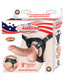 All American Whoppers 5 inches Curved Dong Balls Beige & Universal Harness by NassToys - view 2