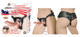 All American Whoppers 5 inches Curved Dong Balls Beige & Universal Harness by NassToys - view 3