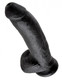 King Cock 9 Inches Cock Balls Black by Pipedream - Product SKU PD550823