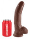 King Cock 9 Inches Cock Balls Brown by Pipedream - Product SKU PD550829