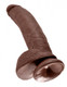 King Penis 9 Inches Penis Balls Brown by Pipedream Products - view 3
