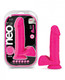 Neo Elite 8 Silicone Dual Density Penis W Balls Neon Pink inches by Blush Novelties
