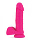 Neo Elite 8 Silicone Dual Density Penis W Balls Neon Pink inches by Blush Novelties - view 2
