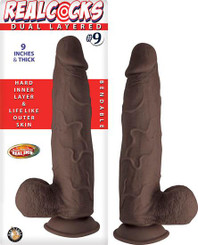RealShaft Dildo Dual Layered #9 Dark by NassToys