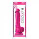 Colours Pleasures 7 inches Silicone Dildo Pink by NS Novelties - view 2