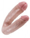 U Shaped Large Double Trouble Dildo - Beige by Pipedream Products - view 4