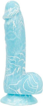 Addiction Luke 7.5 inches Blue Glow In The Dark Dildo Adult Sex Toys