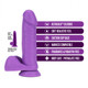 Neo Elite 8in Dual Density Penis W/ Balls Neon Purple by Blush Novelties - view 2