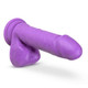 Neo Elite 8in Dual Density Penis W/ Balls Neon Purple by Blush Novelties - view 3