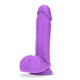 Neo Elite 8in Dual Density Penis W/ Balls Neon Purple by Blush Novelties - view 4