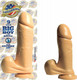9 inches Big Boy Dong Balls W/Suction Cup - Beige by NassToys - view 2