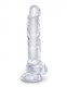King Cock Clear 8 Inches Cock with Balls Sex Toys