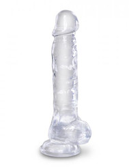 King Penis Clear 8 Inches Penis with Balls by Pipedream Products