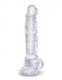 King Penis Clear 8 Inches Penis with Balls by Pipedream Products