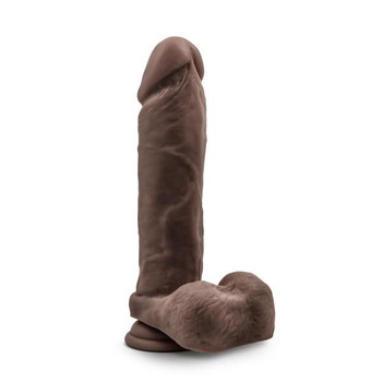 Au Naturel 9.5 Inches Dildo with Suction Cup Brown by Blush Novelties