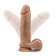 Au Naturel 9.5 Inches Dildo with Suction Cup Mocha Tan by Blush Novelties - view 3