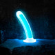 Neo Elite Glow In The Dark Tao 7in Dual Density Neon Blue by Blush Novelties - Product SKU BN80803