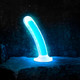 Neo Elite Glow In The Dark Tao 7in Dual Density Neon Blue by Blush Novelties - view 2