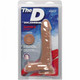 The D Super D 8 inches Dildo with Balls Caramel Tan by Doc Johnson - Product SKU DJ170005