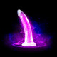 Neo Elite Glow In The Dark Light 7in Dual Density Neon Purple by Blush Novelties - view 2