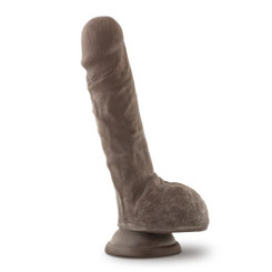 Au Naturel 9 inches Sensa Feel Dildo Chocolate Brown Best Sex Toy