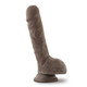 Au Naturel 9 inches Sensa Feel Dildo Chocolate Brown by Blush Novelties
