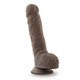 Au Naturel 9 inches Sensa Feel Dildo Chocolate Brown by Blush Novelties - view 3