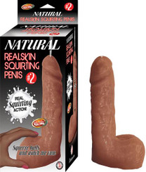Natural Realskin Fluid-compatible Penis #2 Brown Dildo by NassToys