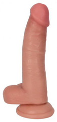 Jock Dong With Balls 8 inches Vanilla Beige by Curve Toys