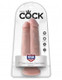 King Cock 7 inches Two Cocks One Hole Beige Dildo by Pipedream - Product SKU PD555021