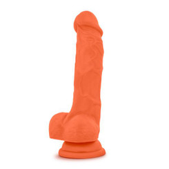 Neo Elite 7.5 inches Silicone Dual Density Penis with Balls Orange by Blush Novelties