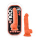 Neo Elite 7.5 inches Silicone Dual Density Cock with Balls Orange by Blush Novelties - Product SKU BN82119