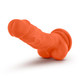 Neo Elite 7.5 inches Silicone Dual Density Penis with Balls Orange by Blush Novelties - view 3