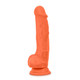 Neo Elite 7.5 inches Silicone Dual Density Penis with Balls Orange by Blush Novelties - view 4