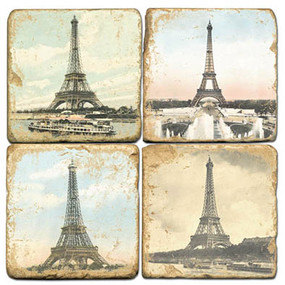 Eiffel Tower Coaster Set. Handmade Marble Giftware by Studio Vertu.