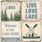 Lake House Themed Coaster Set.  Handmade Marble Giftware by Studio Vertu.