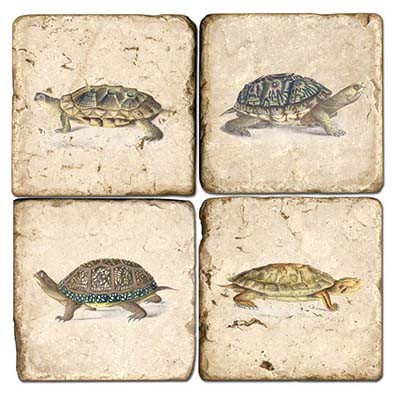 Turtle Coaters Set. Handcrafted Marble Giftware by Studio Vertu.