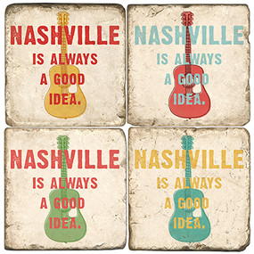 Nashville Coaster Set. Handcrafted Marble Giftware by Studio Vertu.