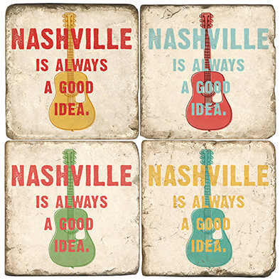 Nashville Coaster Set. Handcrafted Marble Giftware by Studio Vertu.