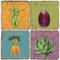 Vegetable Coaster Set. Handcrafted Marble Giftware by Studio Vertu.