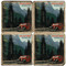 Glacier National Park Coaster Set. Handcrafted Marble Giftware by Studio Vertu.